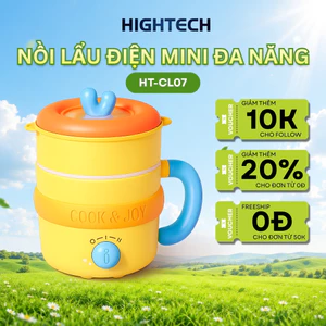 Nồi Lẩu Điện Dopamine Vibe 2 Tầng Đa Năng – Lòng Trắng, Chống Dính, Tay Cầm Cách Nhiệt – HIGHTECH
