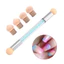 Cọ Nail Dặm Omber 2 Đầu Cán Đá, Chuyên Dụng Trong Ngành Nail [ Bình An ]