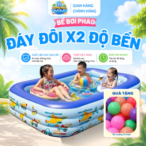 Bể Bơi Phao 1M5 Cho Bé, Hồ Bơi 2 Tầng, 3 Tầng Đáy Đôi Đủ Các Kích Cỡ