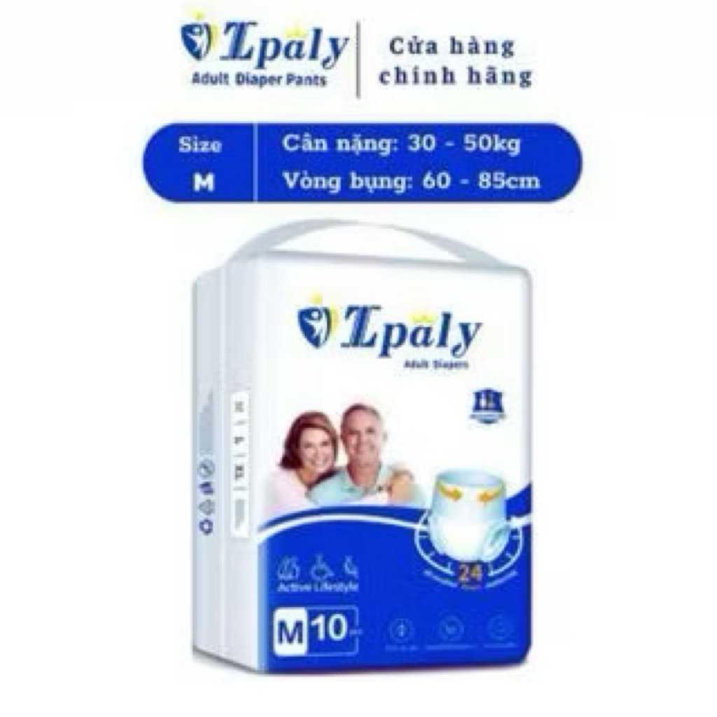 Combo 100 miếng bỉm quần cho người già người lớn Ipaly, phù hợp trọng lượng từ 35kg đến 85kg