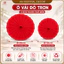 Ô Vải Đỏ trơn Trang Trí kích thước 56-82cm trang trí ngoài trời trong nhà Sự Kiện, Lễ hội, biểu diễn