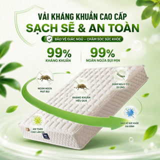 Nệm Lò Xo Độc Lập KADE 22cm Cao Cấp - Đệm Lò Xo Túi Nâng Đỡ Cột Sống, Thoáng Khí, Bảo Hành 10 Năm