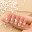 Hoa Nail 5 Cánh Trắng 5x5mm Charm Trang Trí Móng Nail Phụ Kiện Nail Art DIY Handmade NC7