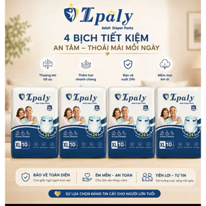 Bỉm người già ipaly- combo 40-60 miếng bỉm người lớn siêu thấm hút đủ siez từ 35-85kg
