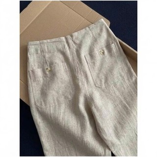Quần Linen tưng chun dáng xuông - Q01