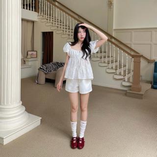 NAVIE X KURV (CÓ BIGSIZE ) - Áo babydoll thêu hoa MISTYY phối nơ thời trang nữ