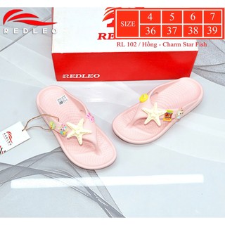 (Tặng kèm charm) Dép kẹp xỏ ngón tông lào REDLEO nữ RL102 đúc cao su EVA nguyên khối êm mềm nhẹ chống trơn trượt
