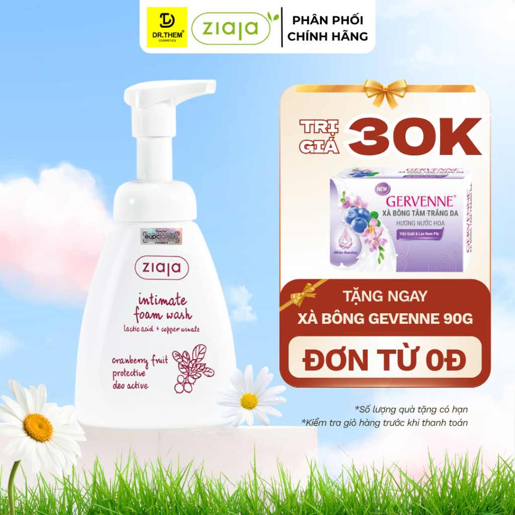 Ziaja Intima Bọt Vệ Sinh Thảo Dược Siêu Dịu Nhẹ, Khử Mùi Hiệu Quả - Ziaja Intimate Foam Wash 250ml- Dr Thêm