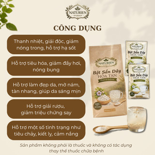 Combo Bột Sắn Dây Naturien 500G & Bột Sắn Dây Hòa Tan Chia Túi 300G, Bột Sắn Dây Nguyên Chất Thanh Mát Đẹp Da