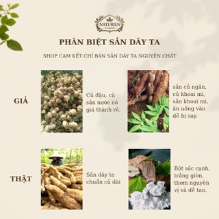 Combo Bột Sắn Dây Naturien 500G & Bột Sắn Dây Hòa Tan Chia Túi 300G, Bột Sắn Dây Nguyên Chất Thanh Mát Đẹp Da