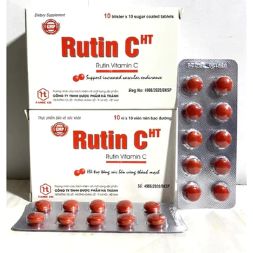 Rutin C tăng sức bền thành mạch - giảm chảy máu răng hộp 100 viên