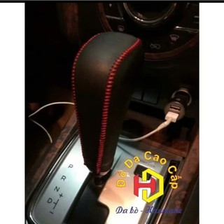 [ISUZU] Bọc da cần số phanh tay Isuzu Dmux, MUX số tự động bằng da bò, bảo hành 12 tháng, nhiều mầu