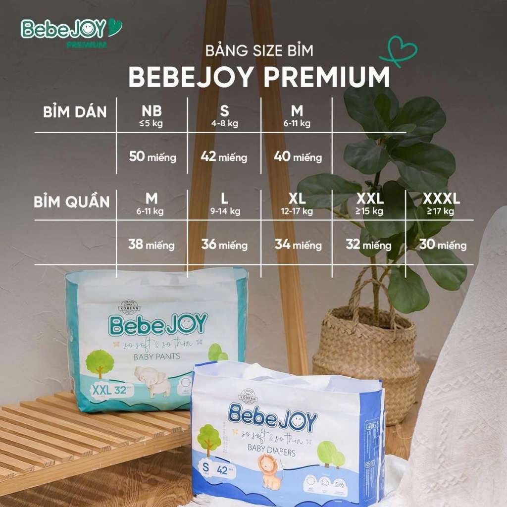 (Kèm quà inbox) TÃ BEBEJOY - Êm mềm vượt trội - Thấm hút đỉnh cao