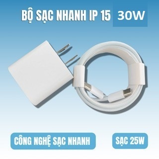 Bộ Sạc Nhanh iP Đầy Đủ Các Loại 5W | 25W | 30W từ 6/thường đến 15/Pro/Max Bền Bỉ BH 06 Tháng