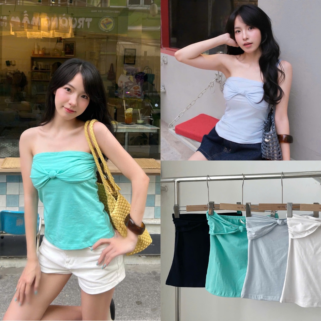 Lorna Top (TSW) Áo quây thun nơ ngực basic Nữ the.sweaterweather
