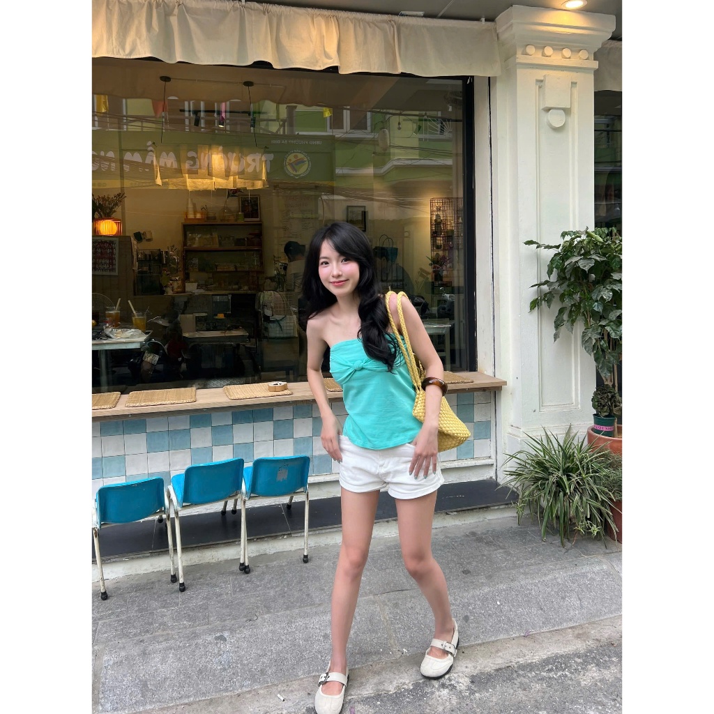 Lorna Top (TSW) Áo quây thun nơ ngực basic Nữ the.sweaterweather
