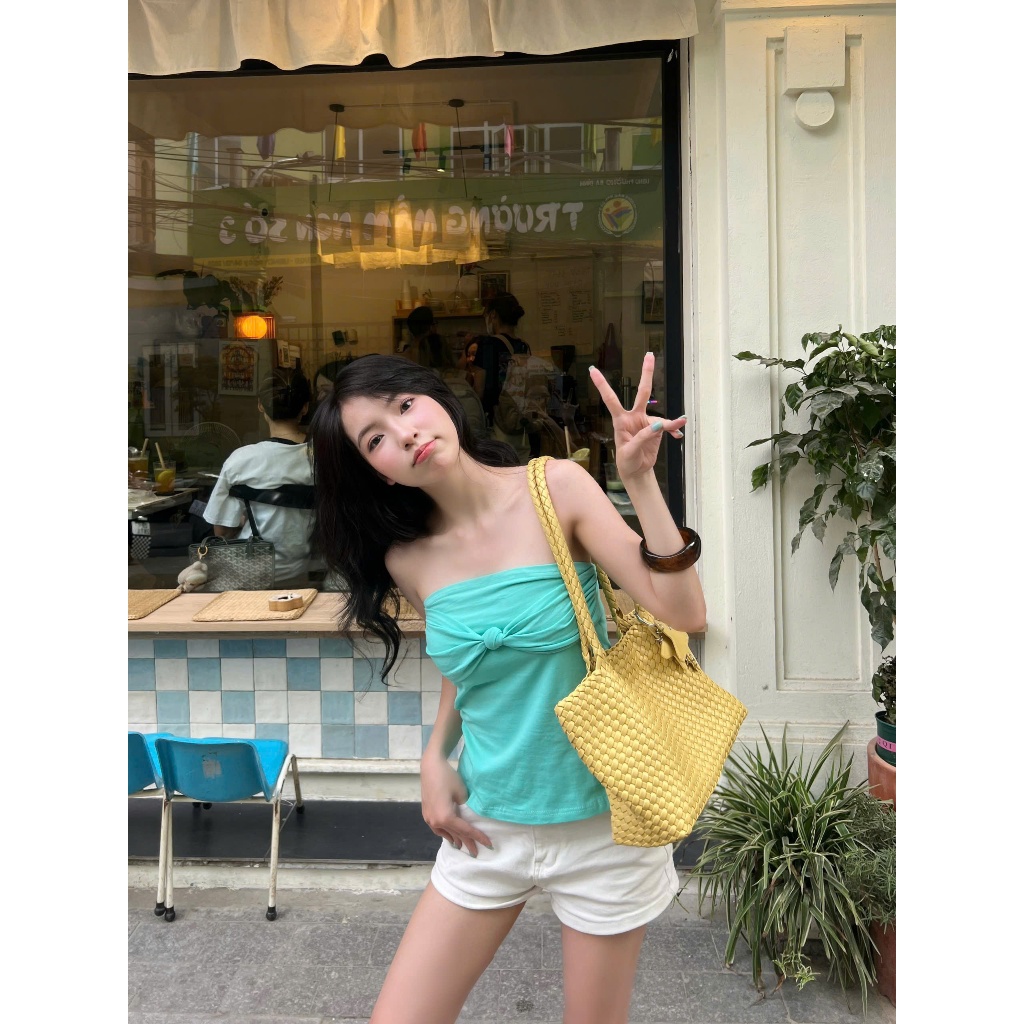 Lorna Top (TSW) Áo quây thun nơ ngực basic Nữ the.sweaterweather