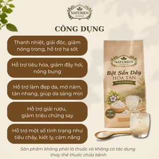 Combo 3 Túi Bột Sắn Dây Naturien 500G, Bột Sắn Dây Nguyên Chất Giải Nhiệt Đẹp Da
