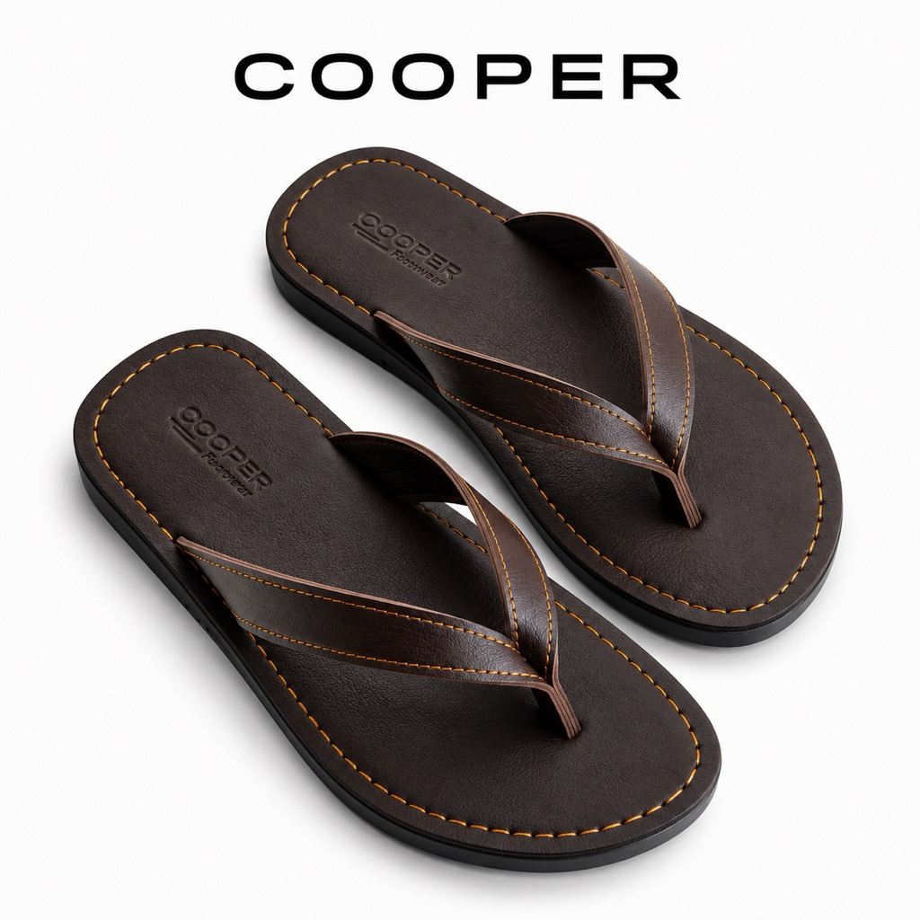 Dép Da Khâu Đế,Quai Xỏ Ngón COOPER SHOP Dép Xỏ Ngón Đẹp Cao Cấp,Đế Cao Su Chống Trơn Trượt