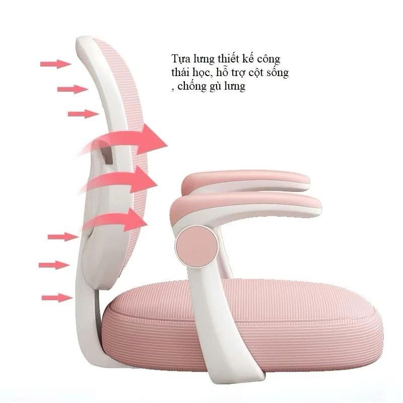 Ghế học sinh chống gù cho các bé, Đệm Cao Su Siêu Êm, tăng giảm chiều cao theo độ tuổi
