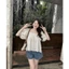 SET ÁO BABYDOLL PHỐI QUẦN SHORT CHẤM BI ĐÍNH NƠ, SET ĐỒ NỮ BASIC DỄ THƯƠNG | MEOINDAHOUSE