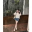 SET ÁO BABYDOLL PHỐI QUẦN SHORT CHẤM BI ĐÍNH NƠ, SET ĐỒ NỮ BASIC DỄ THƯƠNG | MEOINDAHOUSE