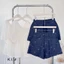 SET ÁO BABYDOLL PHỐI QUẦN SHORT CHẤM BI ĐÍNH NƠ, SET ĐỒ NỮ BASIC DỄ THƯƠNG | MEOINDAHOUSE