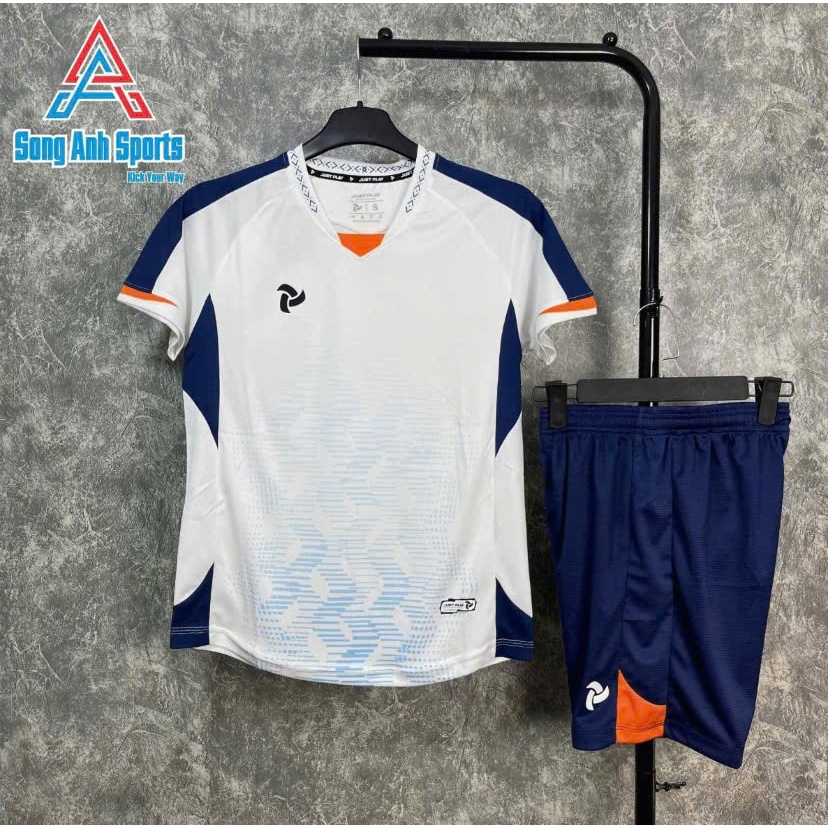 Bộ quần áo bóng đá Raider Trắng in tên số theo yêu cầu-Áo bóng đá,đồ đá banh chất liệu thun, mè