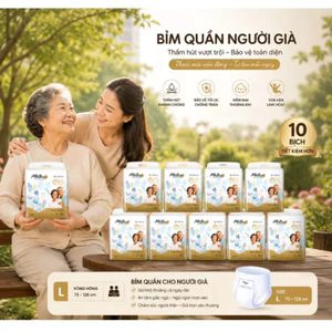 Combo 100 miếng bỉm quần người già Miobuss đủ size M/L/XL cho người 35-80kg, thấm hút tốt