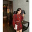 SET DẠ TWEED ĐỎ ĐÍNH NÚT NGỌC, SET ĐỒ NỮ TIỂU THƯ SANG CHẢNH | MEOINDAHOUSE