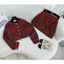 SET DẠ TWEED ĐỎ ĐÍNH NÚT NGỌC, SET ĐỒ NỮ TIỂU THƯ SANG CHẢNH | MEOINDAHOUSE