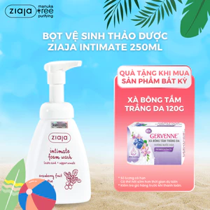 Bọt Vệ Sinh Thảo Dược Siêu Dịu Nhẹ Bảo vệ Ziaja Intimate Foam Wash Cranberry Fruit Protective 250ml
