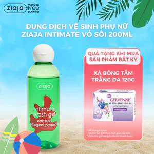 Dung Dịch Vệ Sinh intima Ziaja Vỏ Sồi Se Khít - Intimate Wash Gel Oak Bark Astringent Properties 200ml