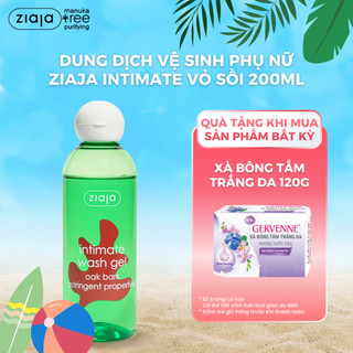 Dung Dịch Vệ Sinh intima Ziaja Vỏ Sồi Se Khít - Intimate Wash Gel Oak Bark Astringent Properties 200ml