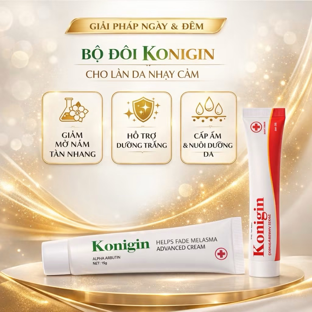 Kem Nám Mờ Thâm Konigin  Dưỡng Trắng, Cấp Ẩm, Phục Hồi & Làm Đều Màu Da Tuýp 22g