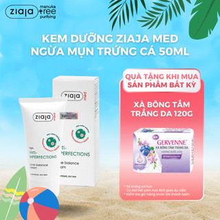 Kem Dưỡng Ngừa Mụn Trứng Cá  Ziaja Med Anti-imperfections Dermatological Formula Acne Balance Cream 50ml