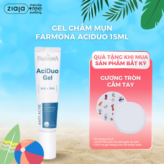 Gel Ngừa Mụn Farmona AciDuo AHA + BHA Anti - Acne Điều Tiết Bã Nhờn, Giảm Mụn 15ml