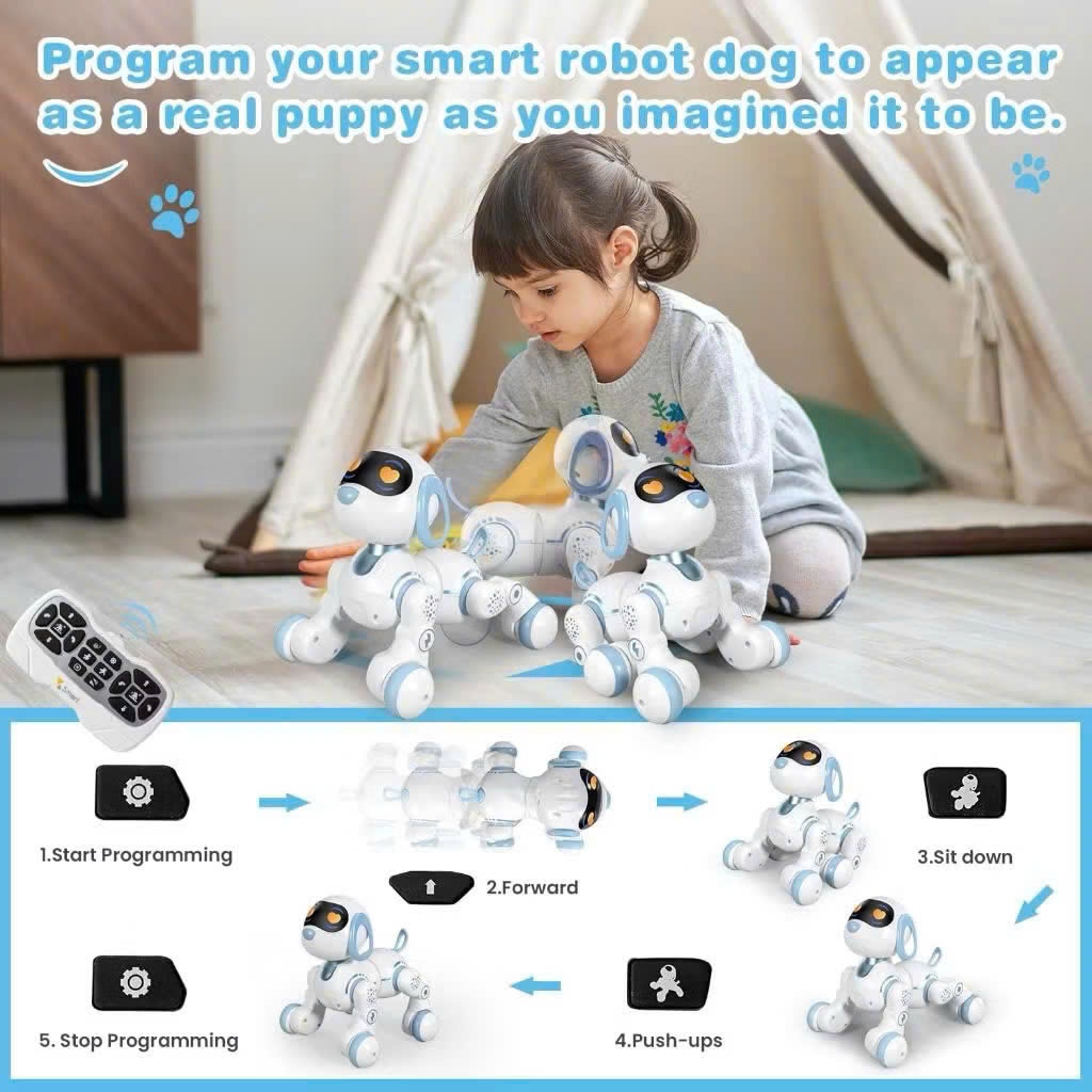 Đồ chơi robot chú chó MAX đáng yêu điều khiển từ xa VECTO VT6601