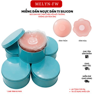 Miếng dán ngực silicon dán ti hộp 5 cặp tái sử dụng nhiều lần MELYN-FW DT01