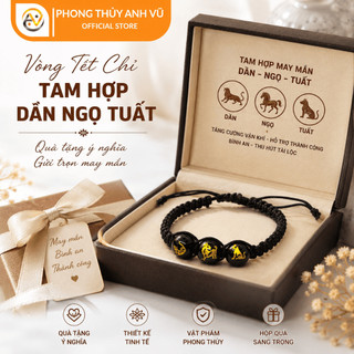 Vòng tết chỉ may mắn tam hợp dần ngọ tuất - Bảo hành 1 năm - 1 đổi 1 trong 7 ngày