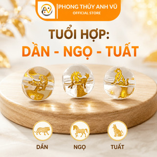 3 viên tam hợp dần ngọ tuất chất liệu mã não trắng đã khai quang - size 8 10 12ly - may mắn tài lộc