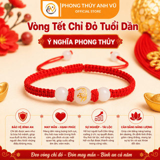 Vòng tay chỉ đỏ tuổi dần - chất liệu chỉ đỏ mix đá mã não - có khai quang điểm nhãn may mắn tài lộc