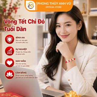 Vòng tay chỉ đỏ tuổi dần - chất liệu chỉ đỏ mix đá mã não - có khai quang điểm nhãn may mắn tài lộc