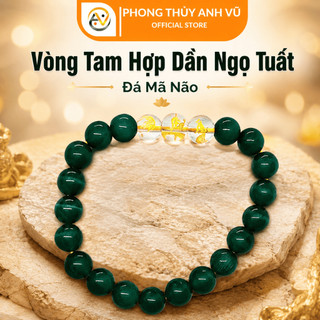 Vòng tay tam hợp quý thần dần ngọ tuất đã khai quang - Size 8ly - May mắn tài lộc bình an
