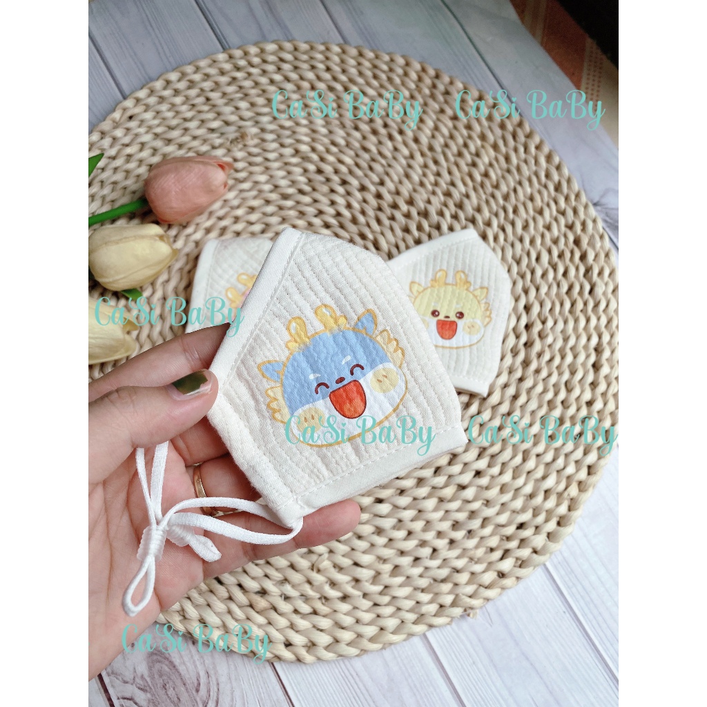 Khẩu trang cho bé  cao cấp có dây đeo điều chỉnh  CaSi