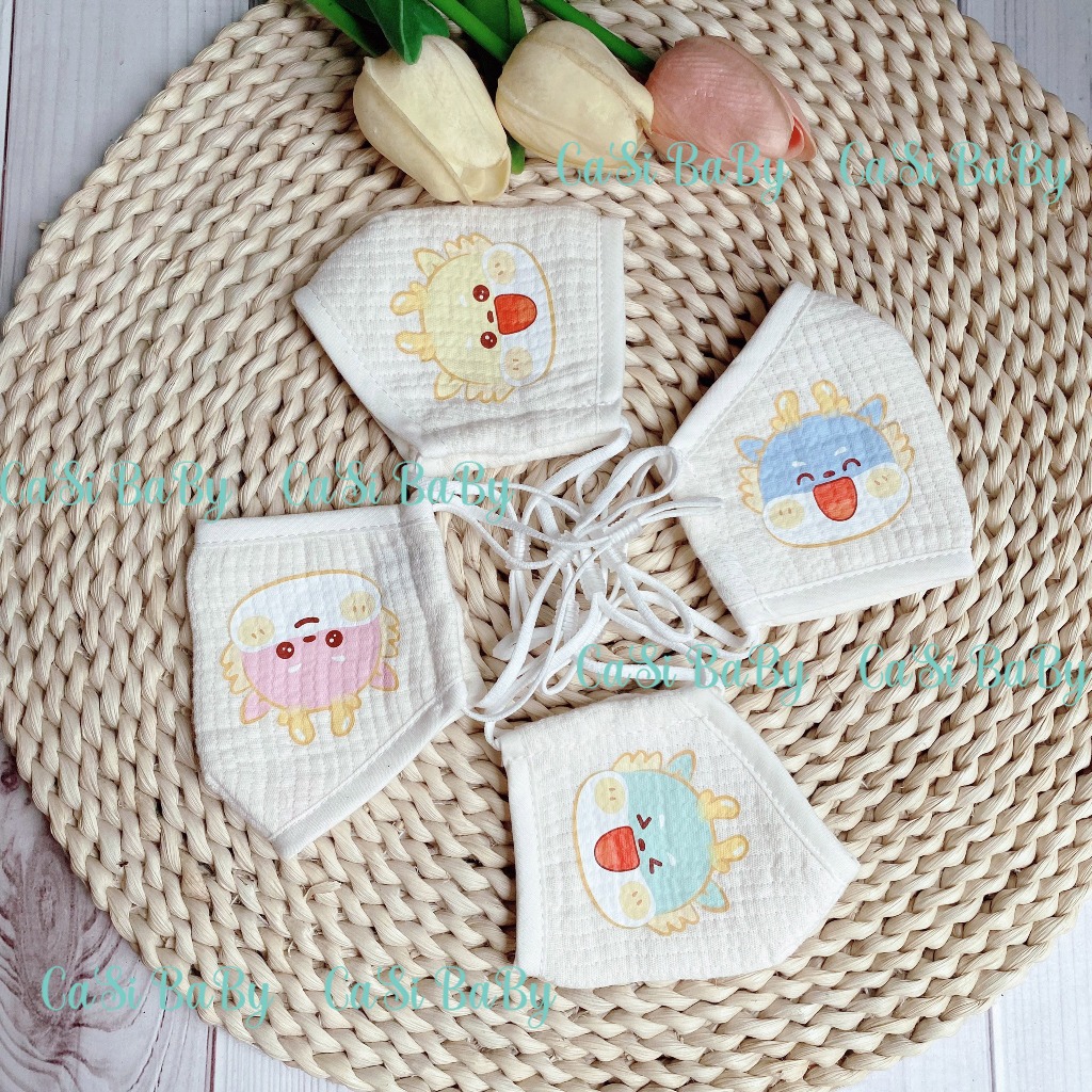 Khẩu trang cho bé  cao cấp có dây đeo điều chỉnh  CaSi