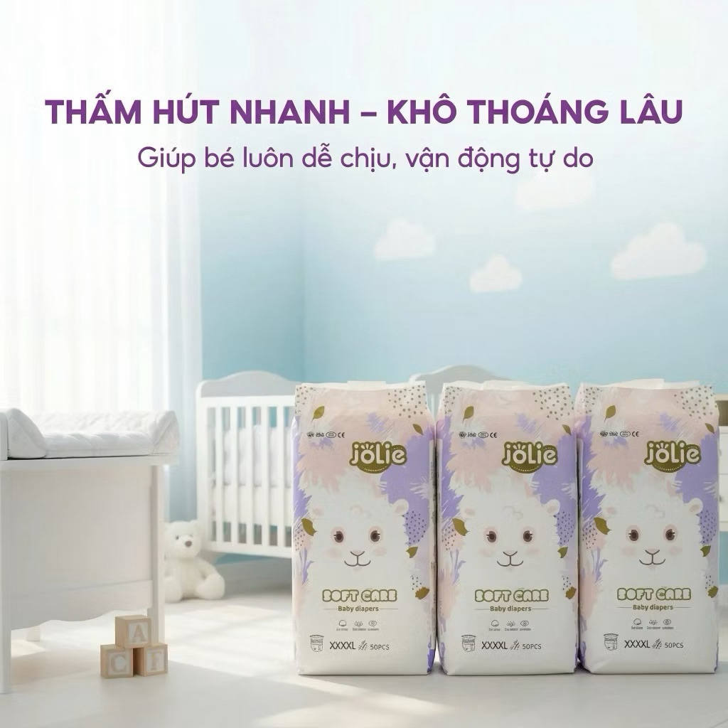 Bỉm quần JOLIE bỉm Anh combo 100 miếng hàng xuất Nhật đủ size M/L/XL/XXL/4XL cho bé 5- 30 KG