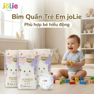 Bỉm Quần /Tã dán Jolie combo 3 Bịch 150 Miếng –Siêu Mềm Mịn, Khô Thoáng cho bé Đủ Size M-L-XL-XXL-3XL/4XL (6-25kg)