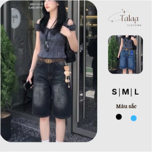 Quần Ngố Jean Lửng Trên Đầu Gối Thêu Túi Sau Talaa TL-018 – Cá Tính Chuẩn Streetwear