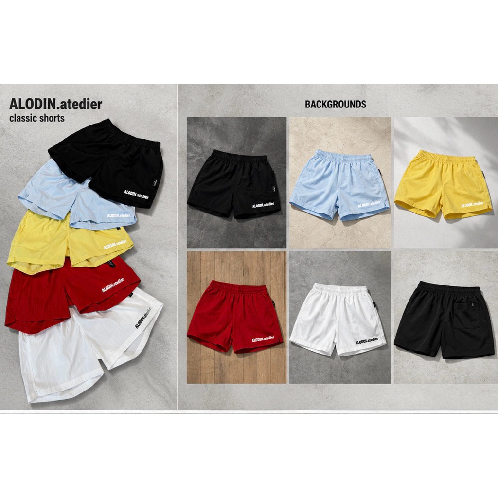SHORT dù ALODIN.atedier in kéo lụa cao cấp form trên gối mỏng nhẹ nam nữ